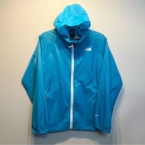 The North Face Hydrenalite Full Zip Up Nylon Jacket Aqua Blue Youth Girls Sz 18